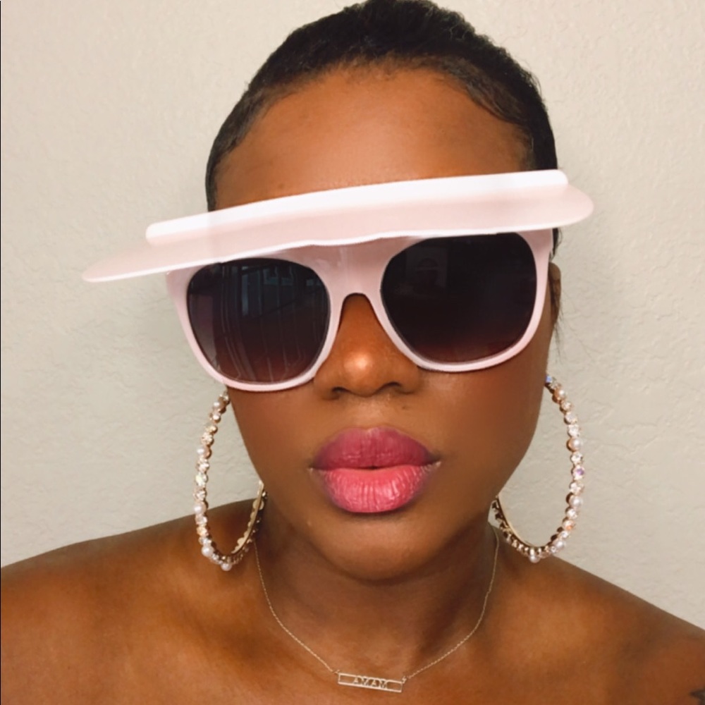 MATTE PINK VISOR SUNGLASSES